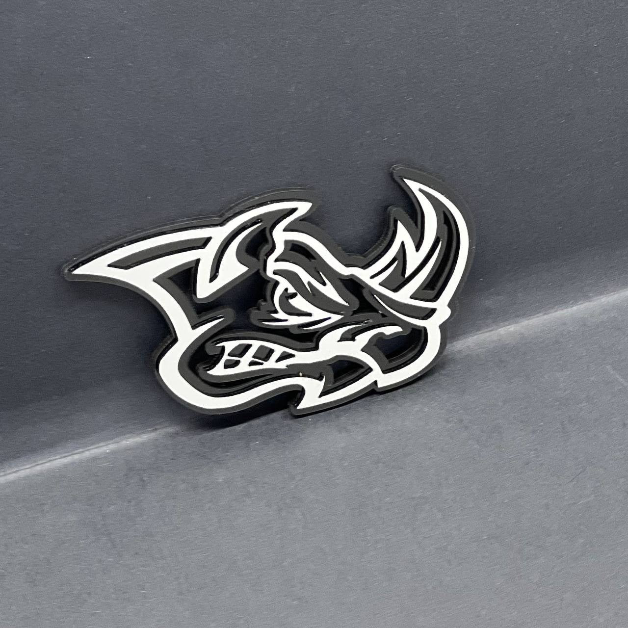 Rhino Badges – 2PCS Angry 3D Emblems for Car Truck Fender Decal