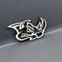 Rhino Badges – 2PCS Angry 3D Emblems for Car Truck Fender Decal