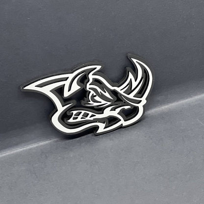 Rhino Badges – 2PCS Angry 3D Emblems for Car Truck Fender Decal