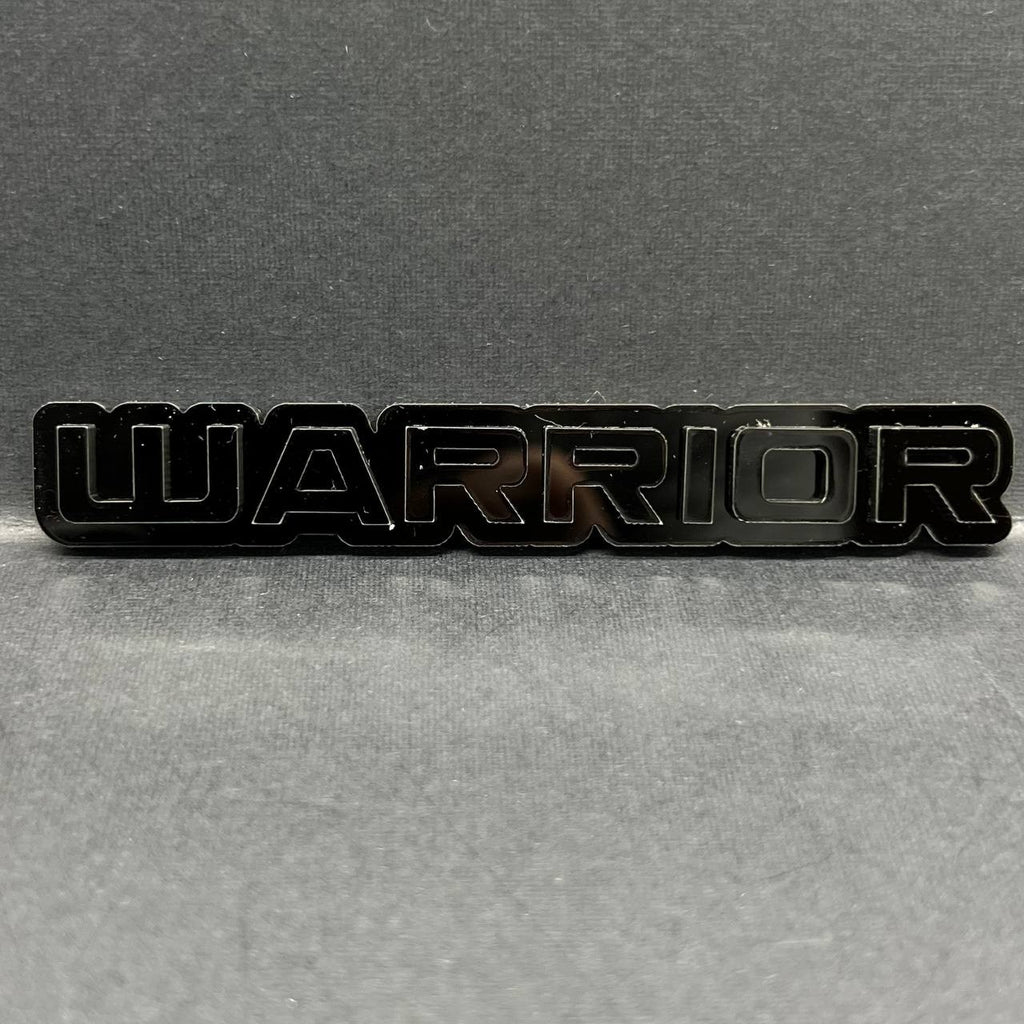 1PC Warrior Logo Emblem Custom Acrylic 3D Car Badge Decal for SUV Truck, Fender