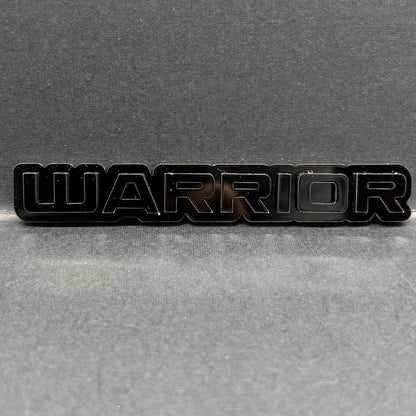 1PC Warrior Logo Emblem Custom Acrylic 3D Car Badge Decal for SUV Truck, Fender