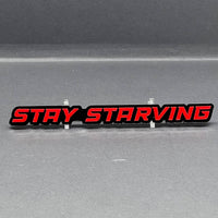 1PC STAY STARVING Emblem – 3D Multicolor Acrylic Fender & Tailgate Car Badge