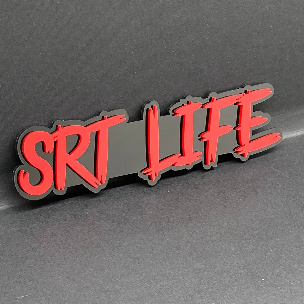 SRT LIFE Multicolor Emblems –  SRT Side Fender Badges (Set of 2) for SRT Emblem
