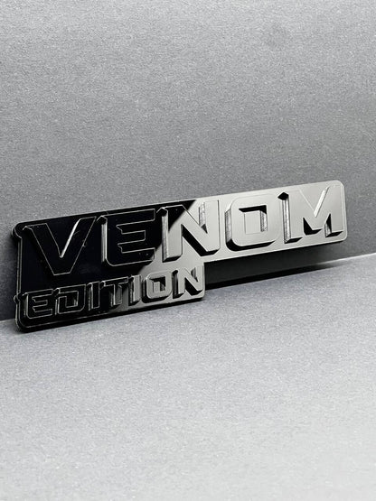 1pcs Venom Black Edition Emblem Car Badges Badass 3D Sticker Decal Multicolor