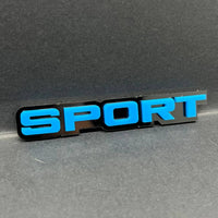 1PC SPORT Badge – 3D Multicolor Acrylic Exterior Emblem for Car, SUV, Truck