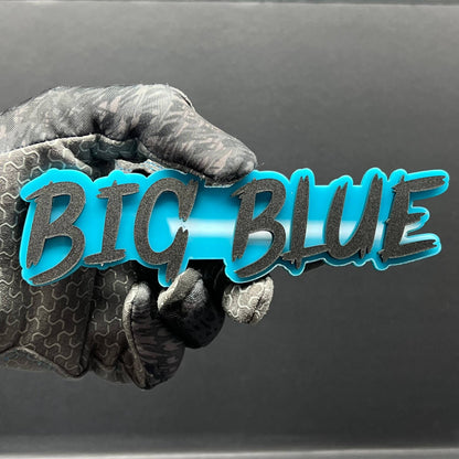 1pc BIG BLUE Multicolor 3D Car Emblem – Durable Acrylic Fender & Tailgate Decal