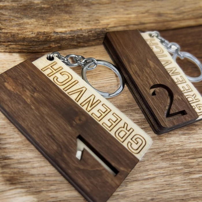 Personalised Wooden Keychain With Logo Hotel Keychain Wooden Keychain Key Ring