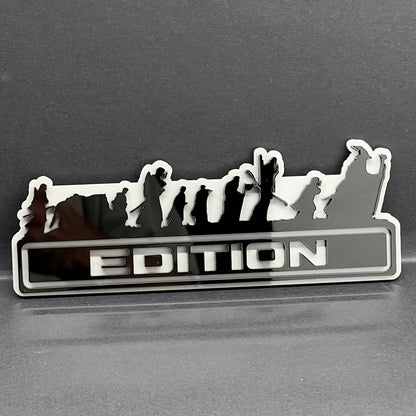 1PCS LOTR Black Edition Emblem Car Badges Badass Sticker LOTR  Decal Multicolor