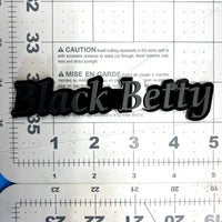 1pc Black Betty Multicolor 3D Car Emblem – Easy Install Fender & Trunk Decal