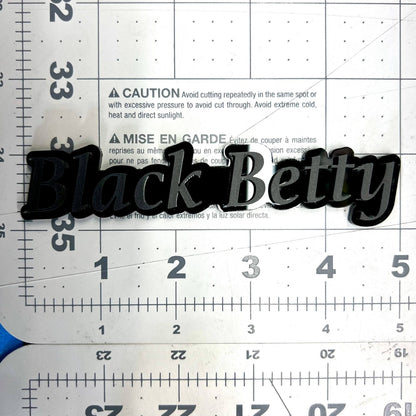 1pc Black Betty Multicolor 3D Car Emblem – Easy Install Fender & Trunk Decal