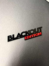 1pc BLACKOUT Black Edition Emblem Car Badges Badass 3D Sticker Decal Multicolor