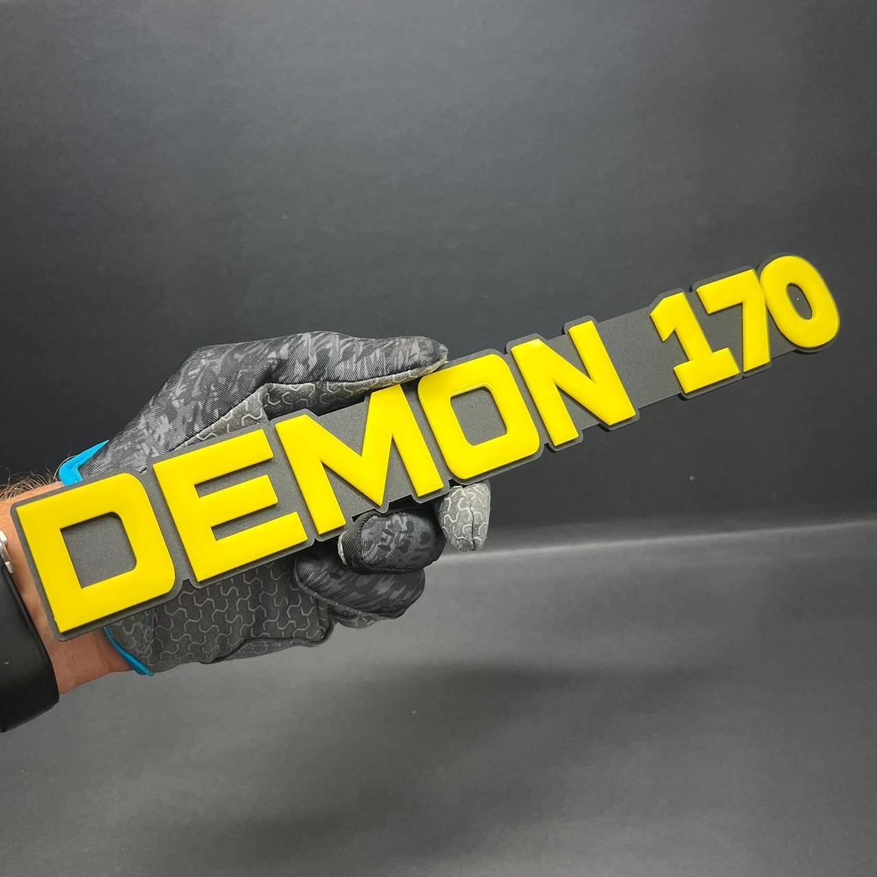 1pcs DEMON 170 Emblem Car Badges 3D Sticker DEMON 170 Decal Multicolor