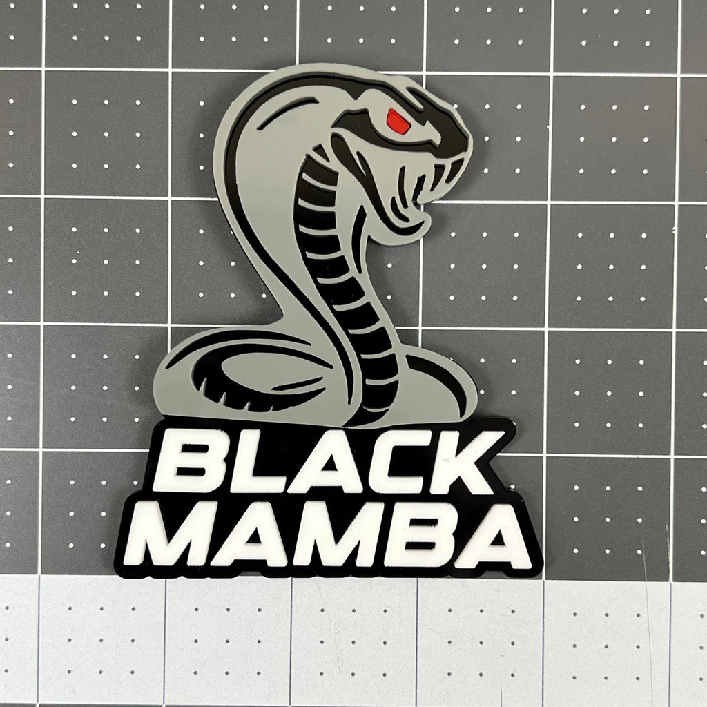 1PC BLACK MAMBA Emblem – Durable 3D Acrylic Multicolor Car & Truck Badge