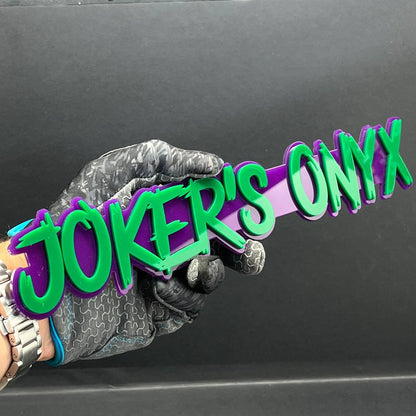 1PC JOKER'S ONYX Emblem – 3D Custom Acrylic Car Fender & Trunk Badge Decal