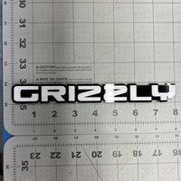 1pc GRIZZLY Multicolor 3D Acrylic Emblem – Aggressive Car & Truck Exterior Badge