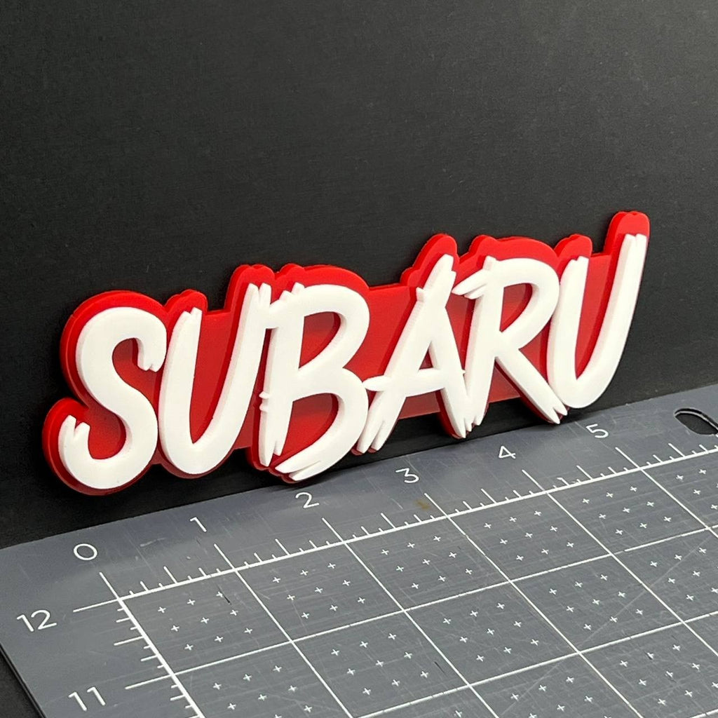 1PC Subaru Emblem – 3D Multicolor Acrylic Exterior Car Badge Decal for Subaru