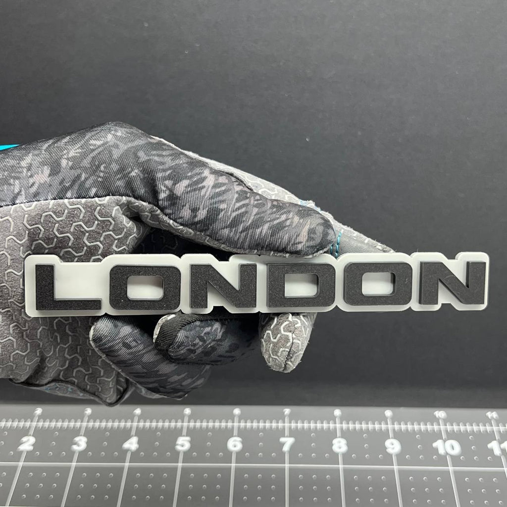 1PC LONDON Emblem – 3D Acrylic Tailgate Badge Decal for Car Truck SUV