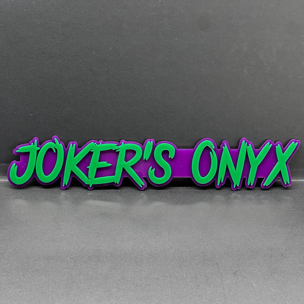 1PC JOKER'S ONYX Emblem – 3D Custom Acrylic Car Fender & Trunk Badge Decal