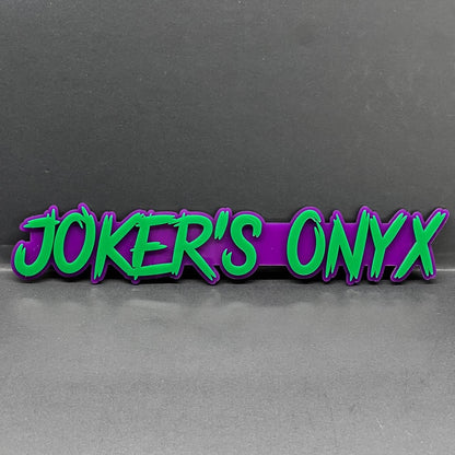 1PC JOKER'S ONYX Emblem – 3D Custom Acrylic Car Fender & Trunk Badge Decal