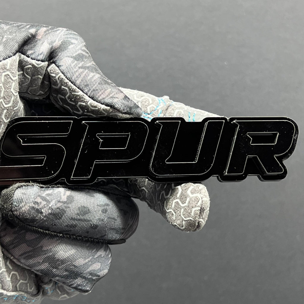 1pc SPUR Multicolor 3D Car Emblem – Easy Install Acrylic Badge for Cars & SUVs
