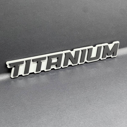 1pcs TITANIUM LETTERING MULTICOLOR Tailgate Emblem Badge