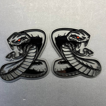 1PC Ford Mustang Shelby GT Cobra Snake Emblem – Acrylic Car Badge Decal