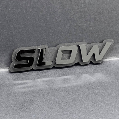 1PC SLOW BLACK 3D Emblem Custom Badge Sticker for Car SUV TRUCK