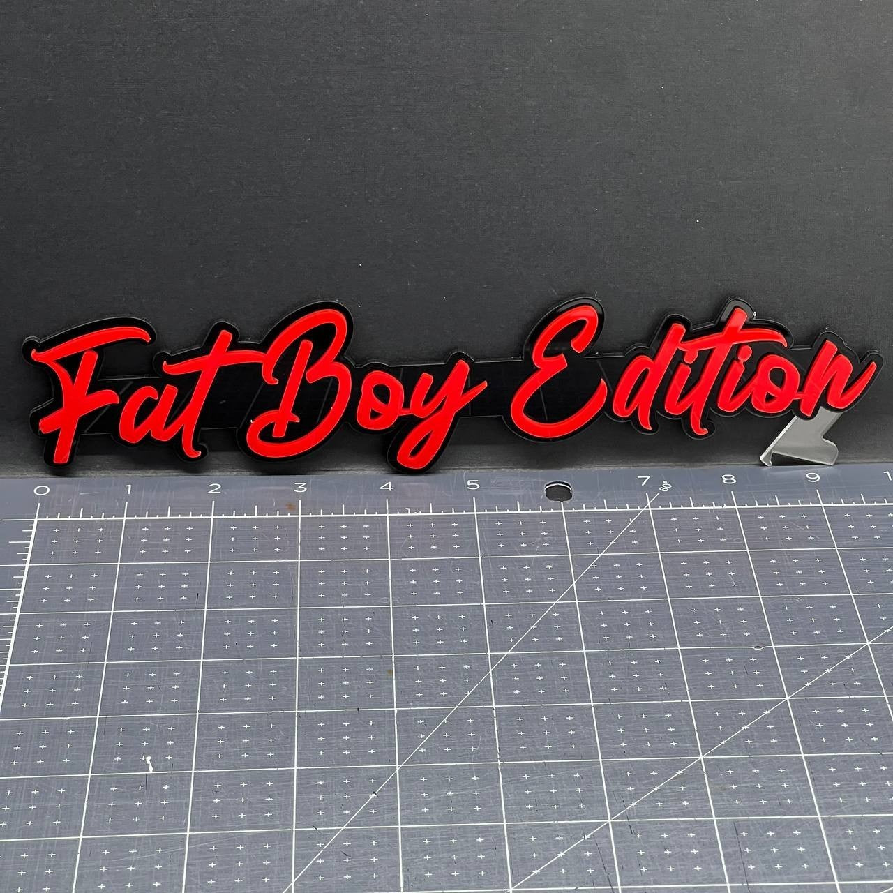 1PC FAT BOY Edition Emblem – 3D Multicolor Acrylic Car Badge Decal