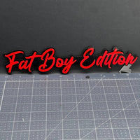 1PC FAT BOY Edition Emblem – 3D Multicolor Acrylic Car Badge Decal