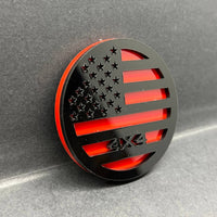 1pc 4x4 Multicolor American Flag Emblem Easy Install 3D Acrylic Car Fender Badge