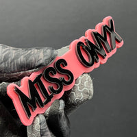 1PC MISS ONYX Emblem – 3D Custom Acrylic Car Fender & Trunk Badge Decal