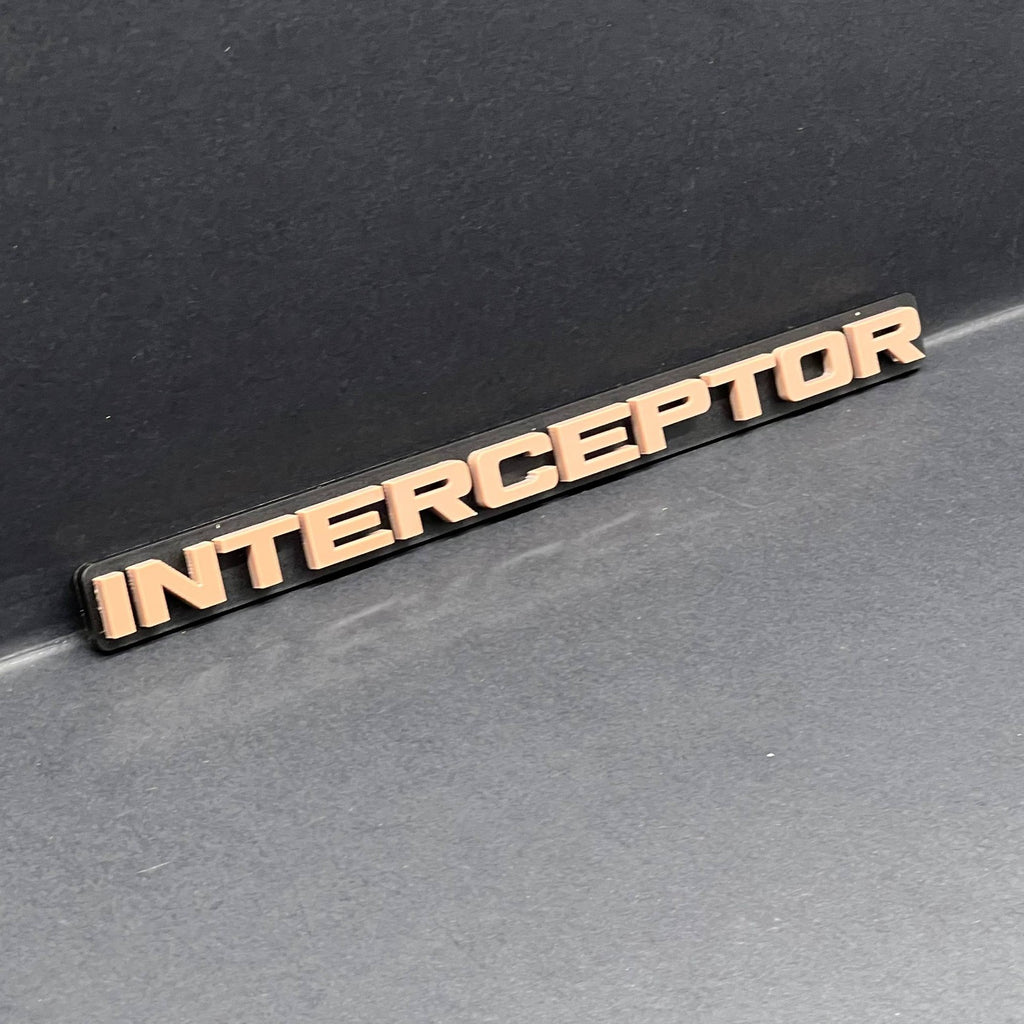 1pc INTERCEPTOR 3D Emblem – Custom Badge for Car, SUV & Truck Fender or Tailgate