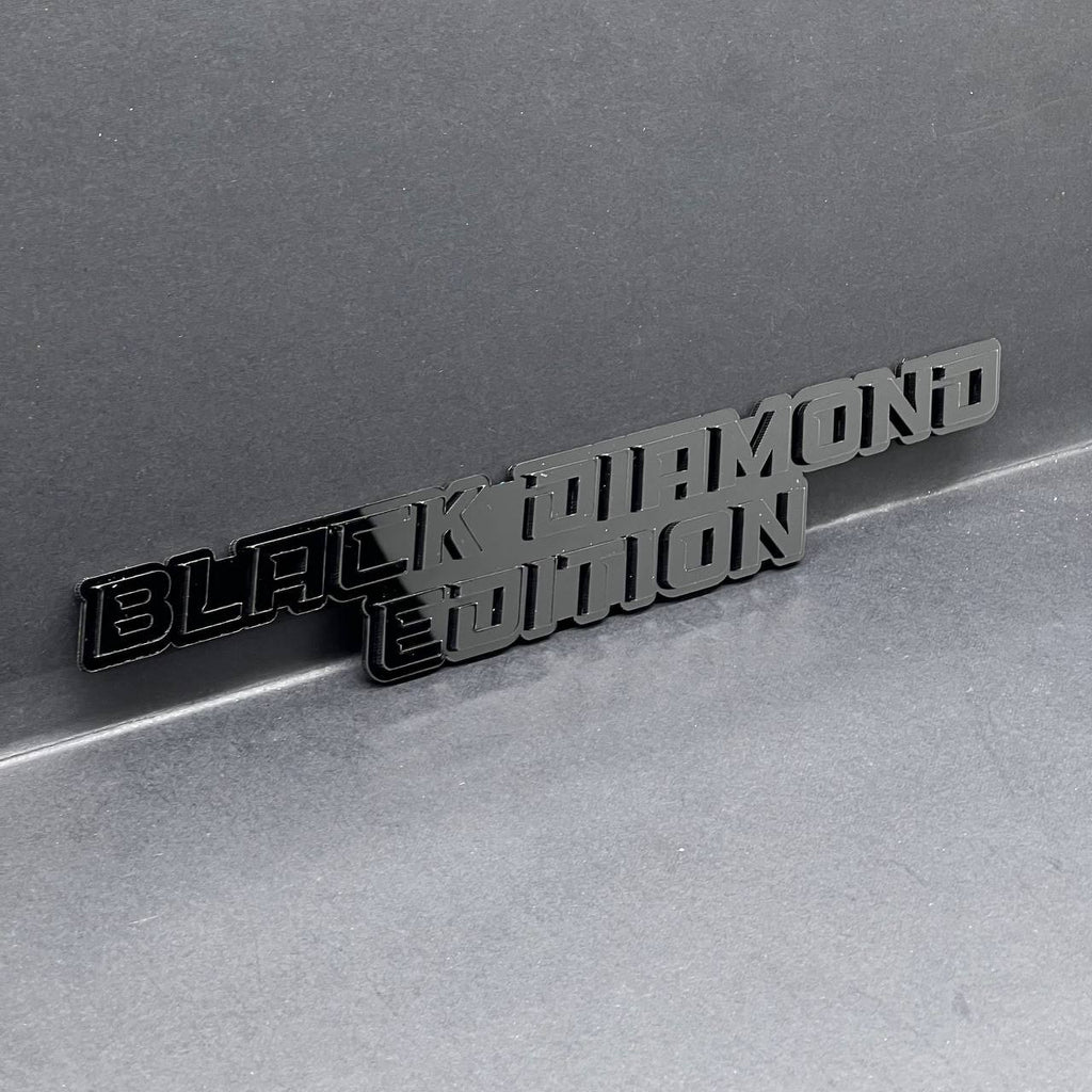 1PCS BLACK DIAMOND Edition Emblem – 3D Multicolor Acrylic Car, Truck & SUV Badge