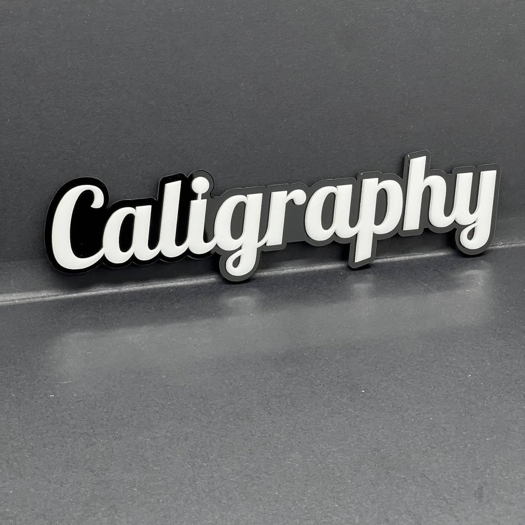 1PC CALIGRAPHY 3D Emblem – Multicolor Acrylic Tailgate & Fender Car Badge