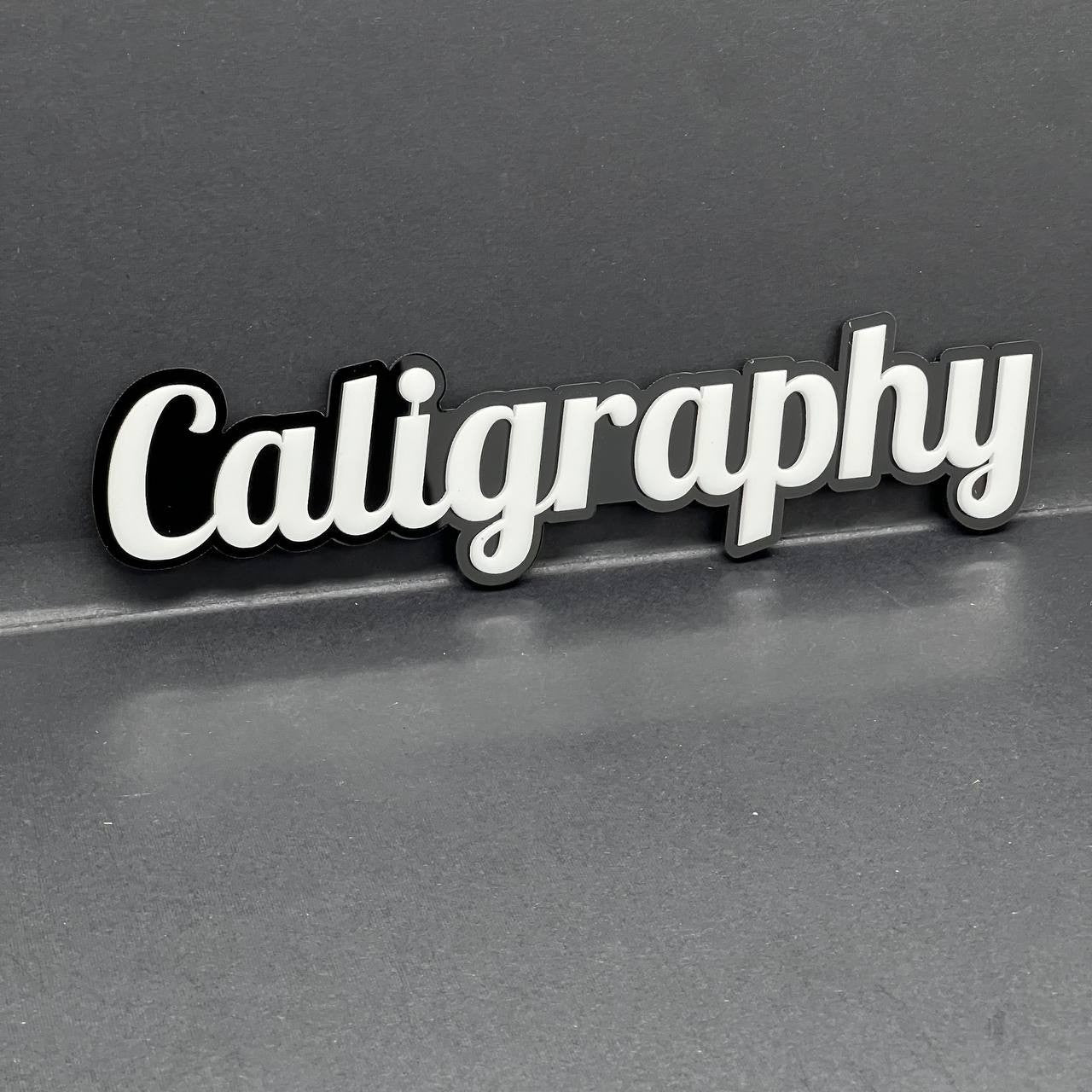 1PC CALIGRAPHY 3D Emblem – Multicolor Acrylic Tailgate & Fender Car Badge