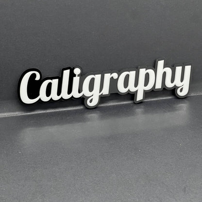1PC CALIGRAPHY 3D Emblem – Multicolor Acrylic Tailgate & Fender Car Badge