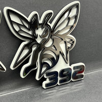 2PCS 392 Hornet Badges – Aggressive Bee 3D Acrylic Car & Truck Fender Emblems
