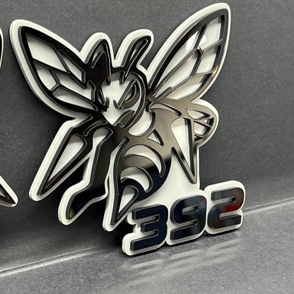 2PCS 392 Hornet Badges – Aggressive Bee 3D Acrylic Car & Truck Fender Emblems