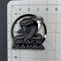 1pc Black Mamba Logo Emblem Rare 3D Acrylic Fender & Trunk Badge for Muscle Cars