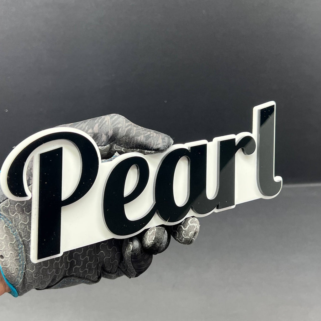 1PCS PEARL Emblem – Durable 3D Multicolor Acrylic Car & SUV Fender Badge