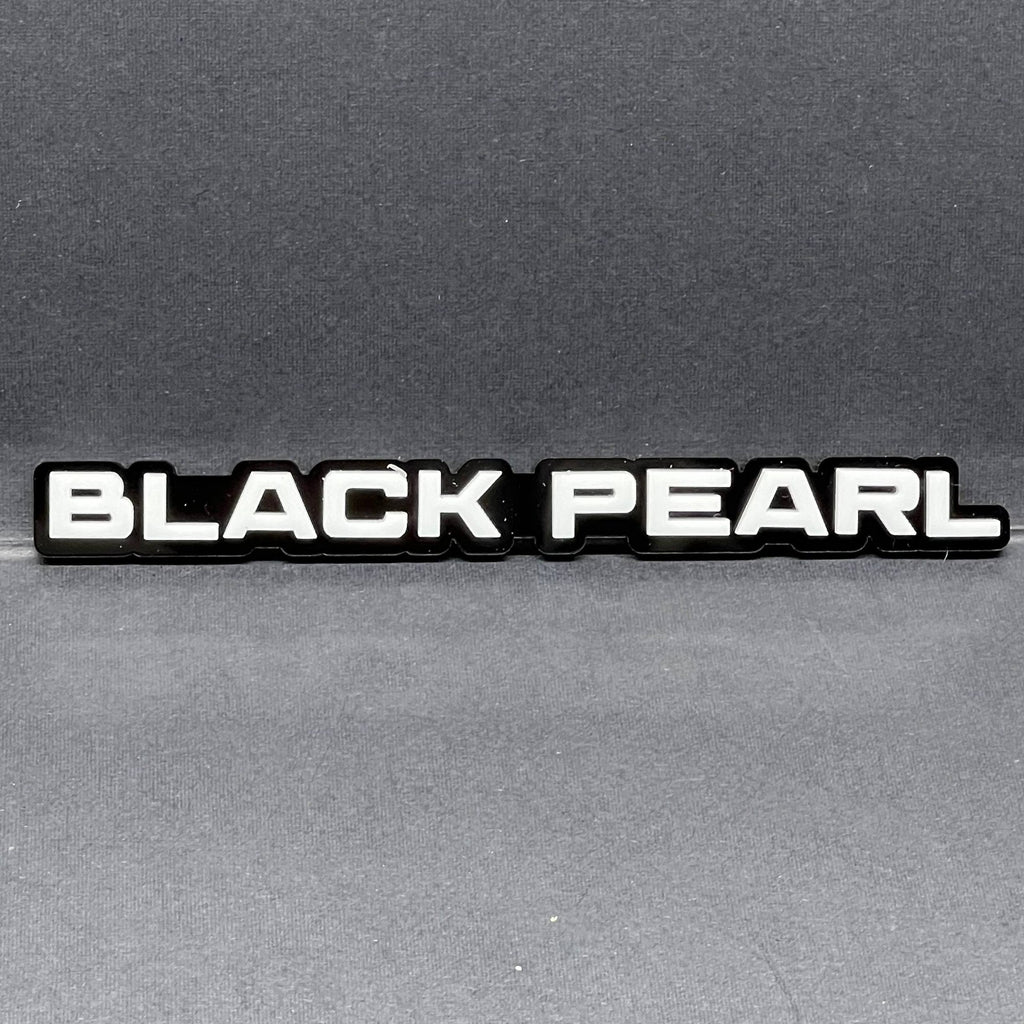 1PC Black Pearl Emblem – Custom 3D Multicolor Acrylic Car & Truck Badge