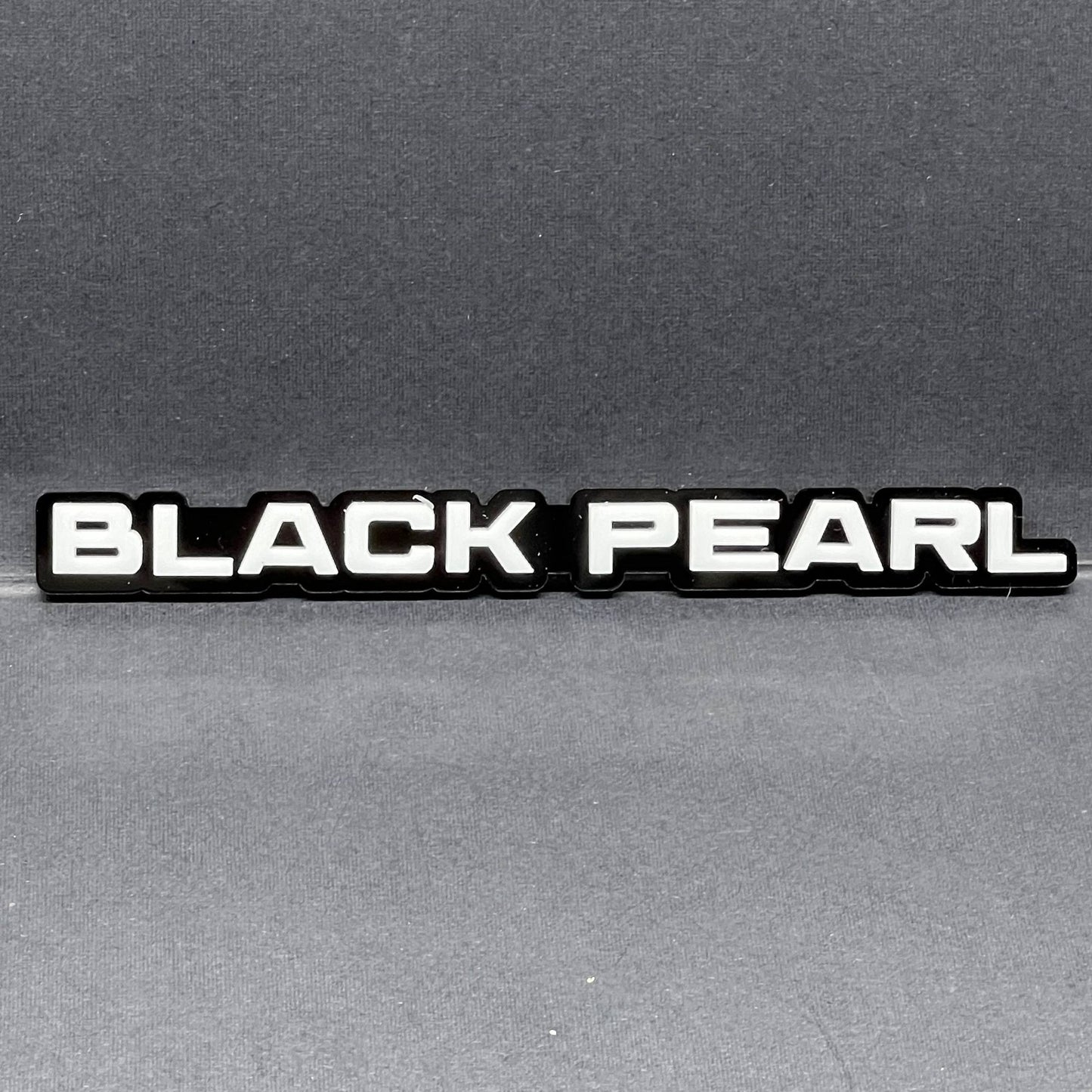 1PC Black Pearl Emblem – Custom 3D Multicolor Acrylic Car & Truck Badge