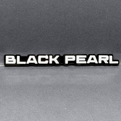1PC Black Pearl Emblem – Custom 3D Multicolor Acrylic Car & Truck Badge