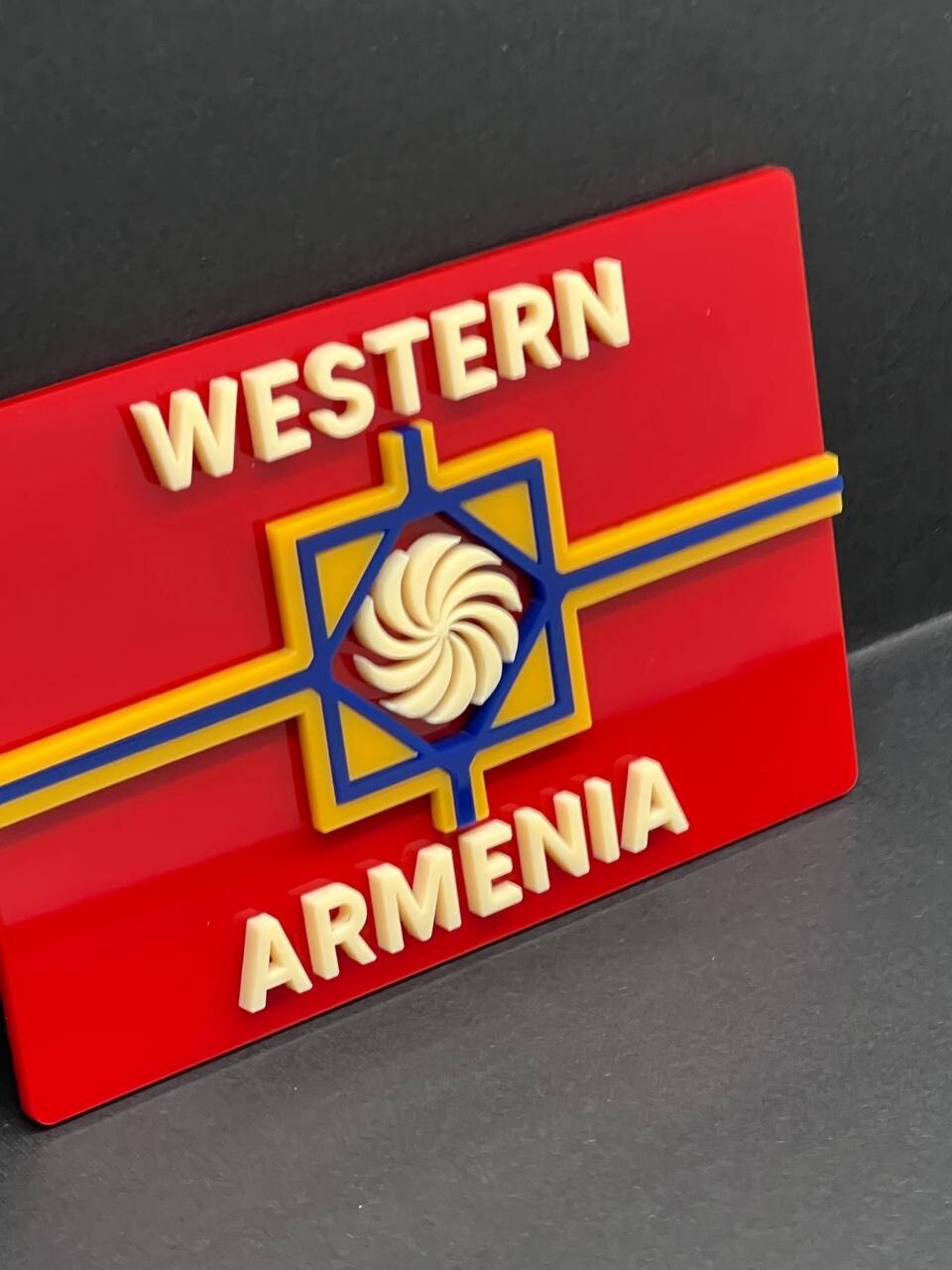 1pcs Western Armenia 3D Acrylic Car Emblem – Rear Badge for Vehicle