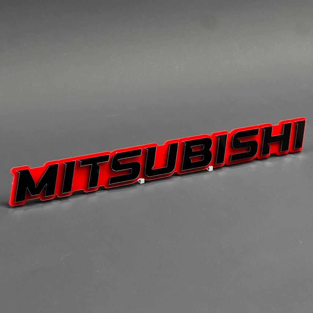 1PCS MITSUBISHI Badge Decal – 3D Acrylic Car Truck Fender Tailgate Trunk Emblem