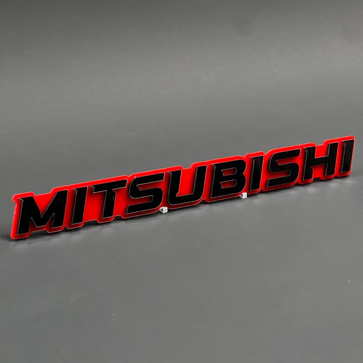 1PCS MITSUBISHI Badge Decal – 3D Acrylic Car Truck Fender Tailgate Trunk Emblem