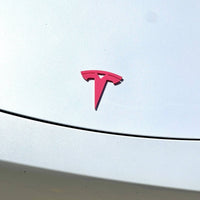 2PCS Tesla 3D Emblems – Multicolor Acrylic Badges for Car & SUV