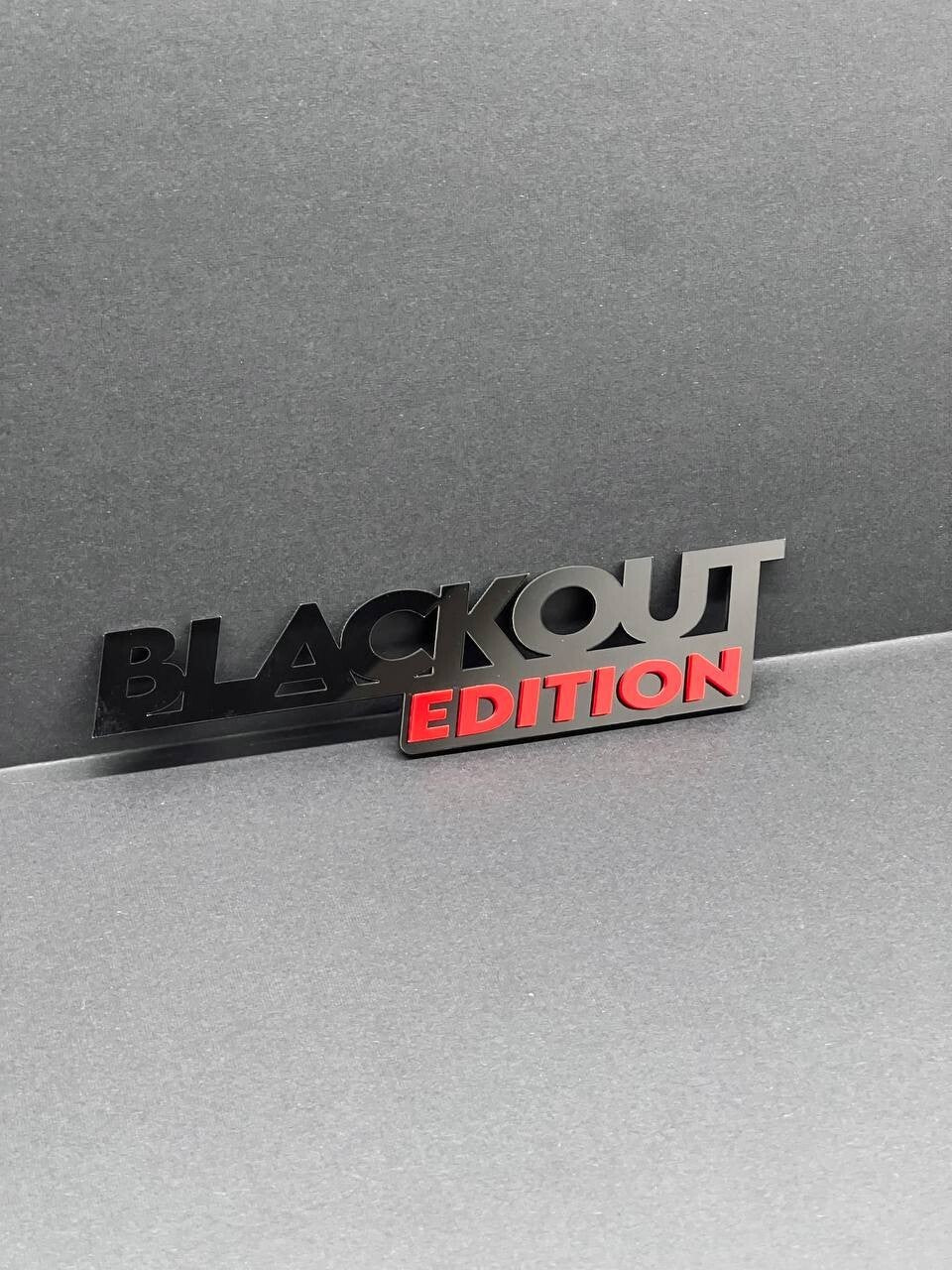 1pc BLACKOUT Black Edition Emblem Car Badges Badass 3D Sticker Decal Multicolor