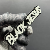1pc BLACK JESUS Multicolor 3D Acrylic Emblem – Custom Car & Truck Exterior Badge