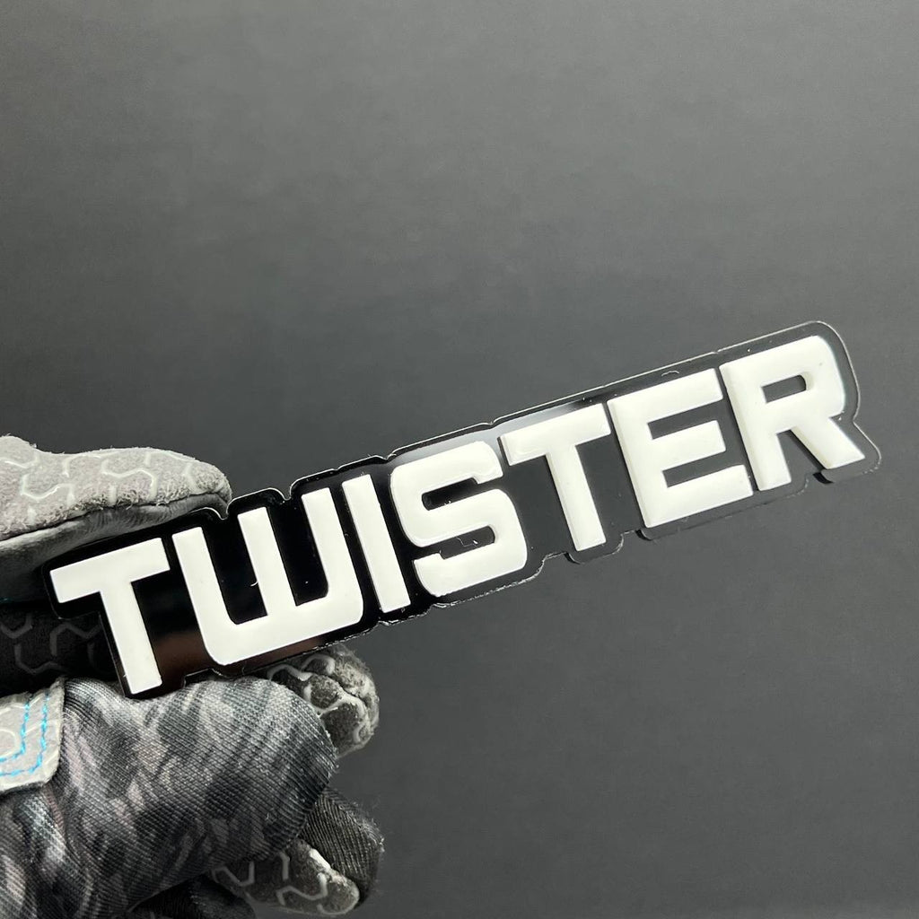 1x TWISTER 3D Acrylic Emblem – Custom Multicolor Car, Truck & SUV Exterior Badge